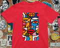 Abstract Faces T-Shirt - Picasso Inspired Cubism Art