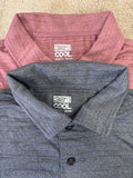 32 DEGREES Cool Men’s Polo Performance 2 Pack polo shirt (RED/GRAY M)NWT