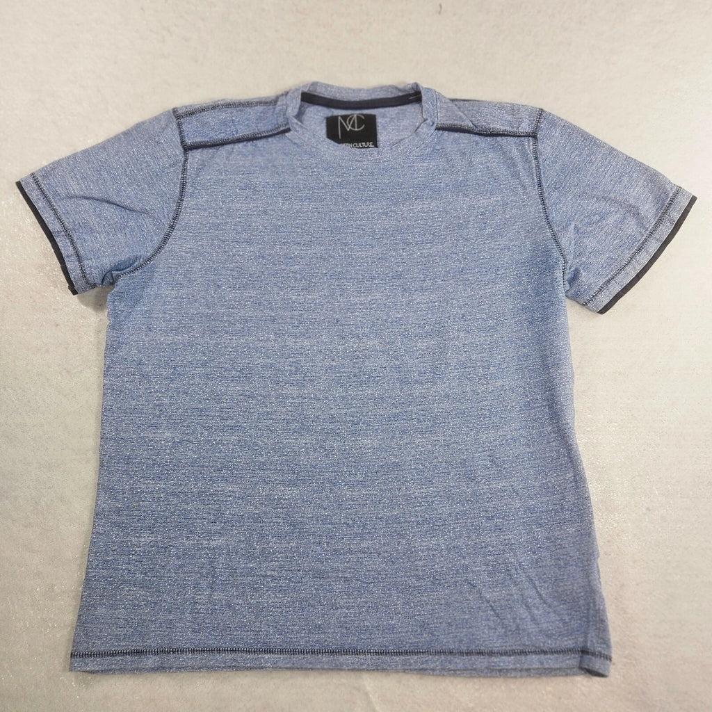 MODERN CULTURE T Shirt Mens Large Blue Black Outline Crew Neck Basic Classic