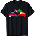 Persian American Flag USA Persia Heritage Heart Gift Unisex T-Shirt