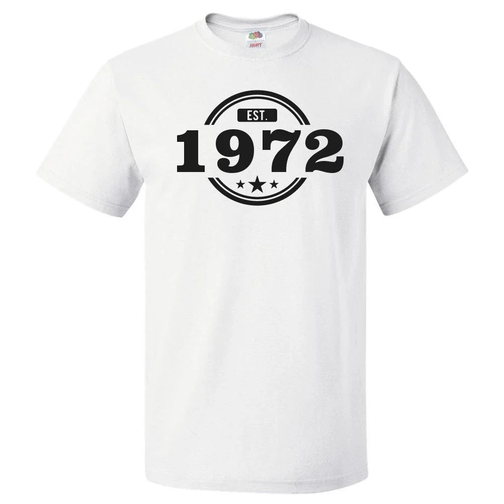 54th Birthday Gift For 54 Year Old Established 1972 T Shirt
