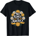 No Kings In America Flower Boho 70s Vintage Women T-Shirt