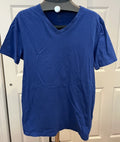Gap Standard Fit V Neck Short Sleeve Tee Shirt Cotton Royal Blue Men's Medium