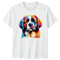 Colorful Saint Bernard T-Shirt Dog Lover Gift For Him And Her