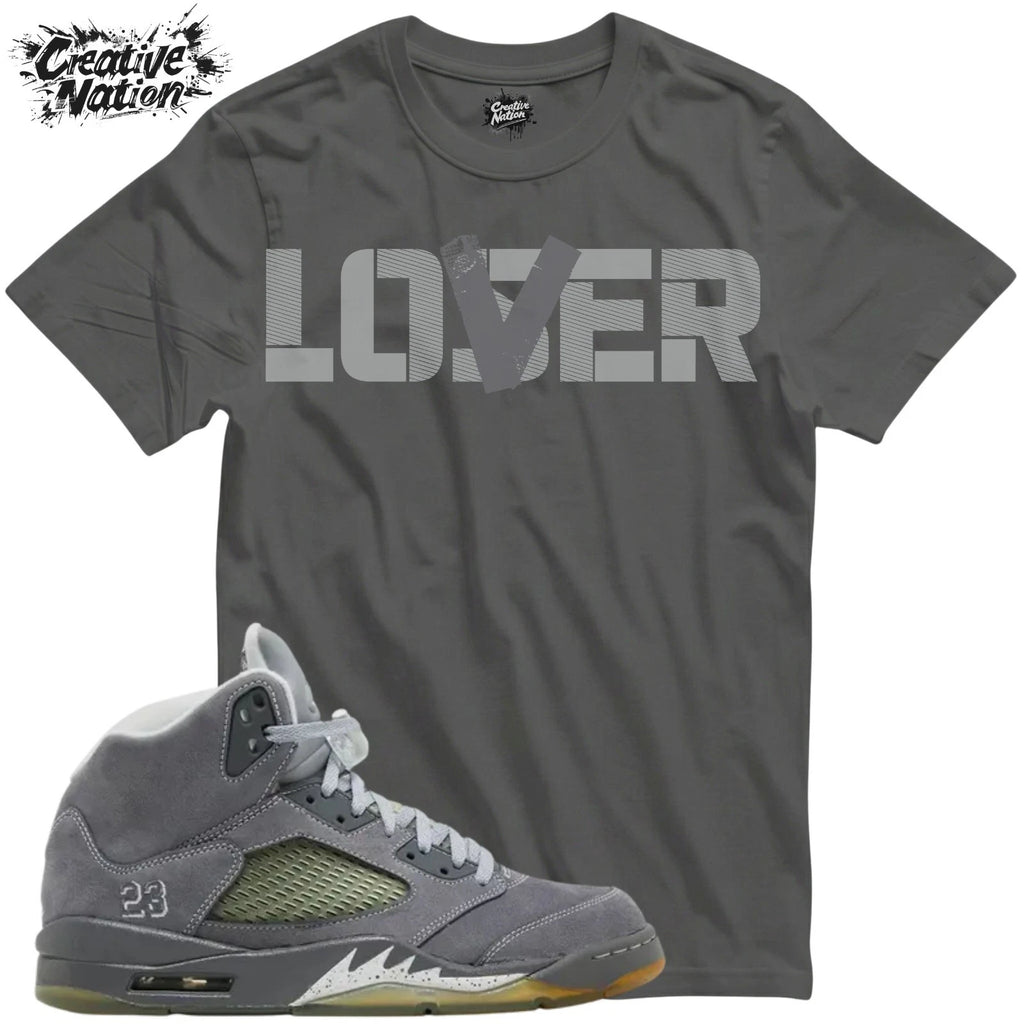Shirt To Match 5 Wolf Grey Unisex Tee Sneaker Shirt Lover Shirt Sneaker Tee