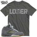 Shirt To Match 5 Wolf Grey Unisex Tee Sneaker Shirt Lover Shirt Sneaker Tee