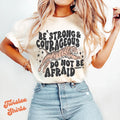 Christian Shirt - Be Strong Courageous Tiger Shirt - Womens Christian Religious