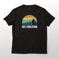 Cat Evolution, Pet Lovers Funny Cat T-Shirt Aesthetic Unisex 100% Cotton Tee