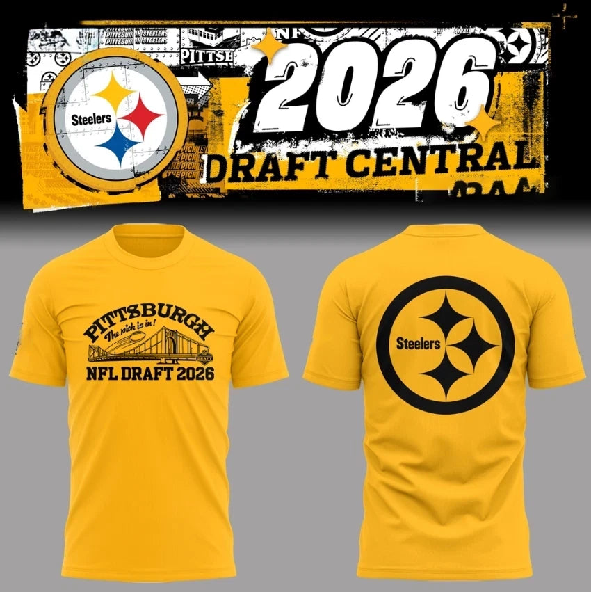 HOT! Limited Edition 2026 Draft Day in Pittsburgh Yellow Fan Made Shirt S-5XL