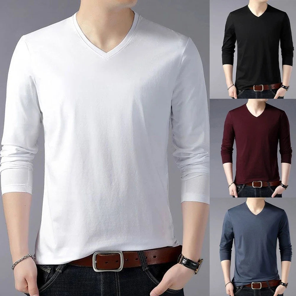 Daily Activities Long Sleeve V-neck Applicable For Men Holiday And Party Usage