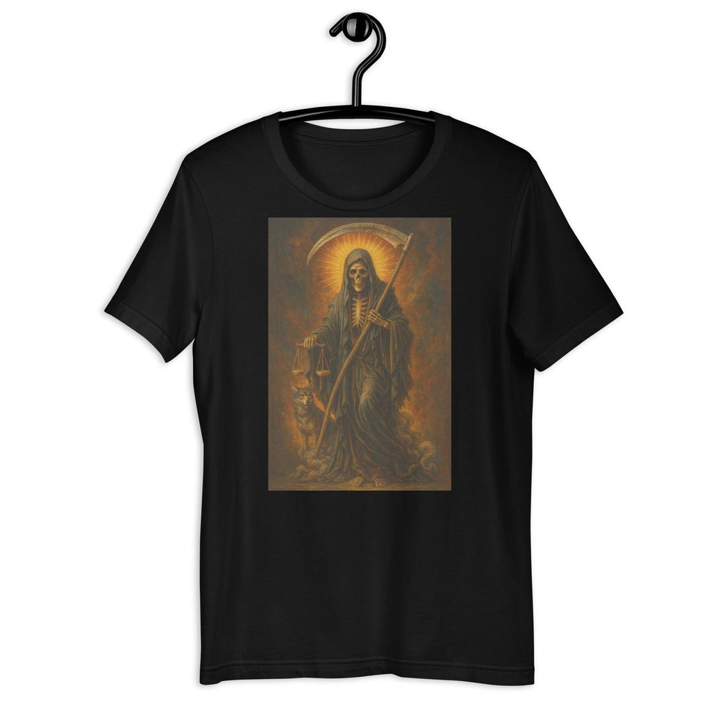 Santa Muerte Wolf Gothic Mexican Grim Reaper T-Shirt Dark Art Tee