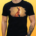 Mens Fox Print Cotton T Shirt Size XS to 5XL