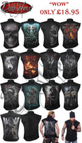 Spiral Direct Work Shirt,Biker/Skull/Rock/Metal/Rock/Plain/Dragon/Wolf/Top/Shirt