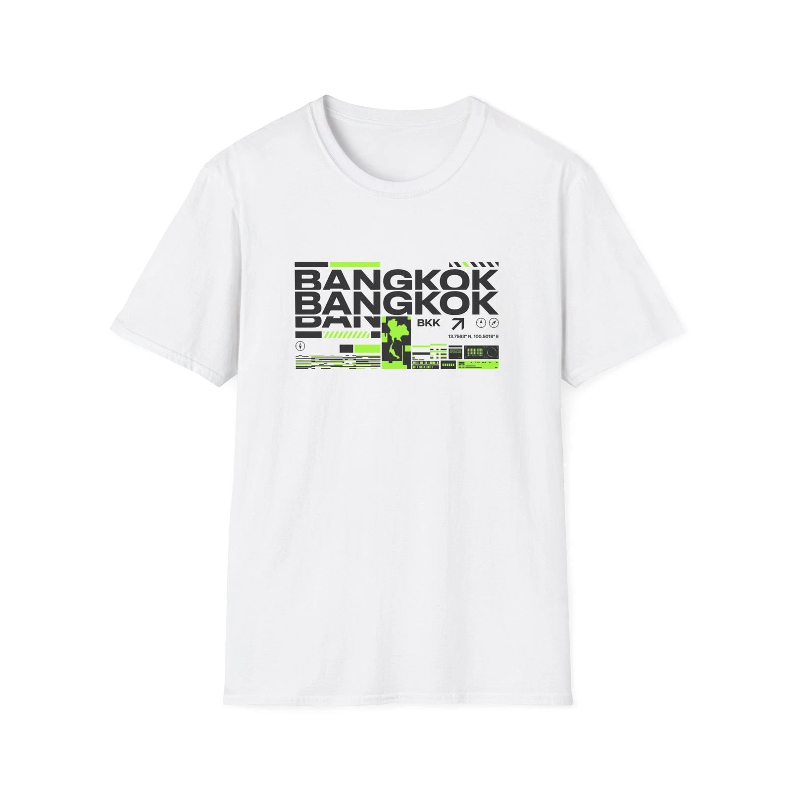 Bangkok Typography T-Shirt Asian Streetwear Thailand Travel Gift for Him Tee