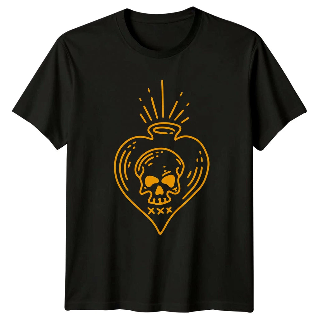 Heart Holds A Skull Womens T-Shirt Gothic Novelty