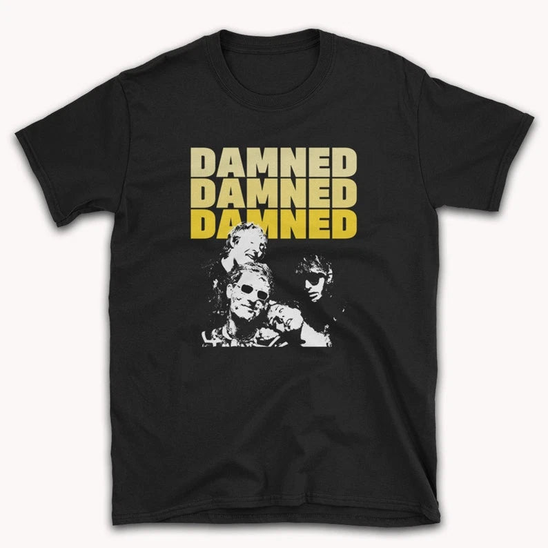 The Damned Punk Goth Rock Horror Band Graphic Unisex T Shirt Tee Top