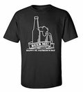 Funny St. Patrick's Day Beer Me! Adult Short Sleeve Tee Shirt Black