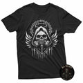 Skull In A Gas Mask Fallen Angel Gothic Emo Aesthetic T-Shirt