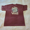 Vans Off The Wall Tee T- Shirt Men's SZ XL Burgundy - Bulldog   Skater Steetwear