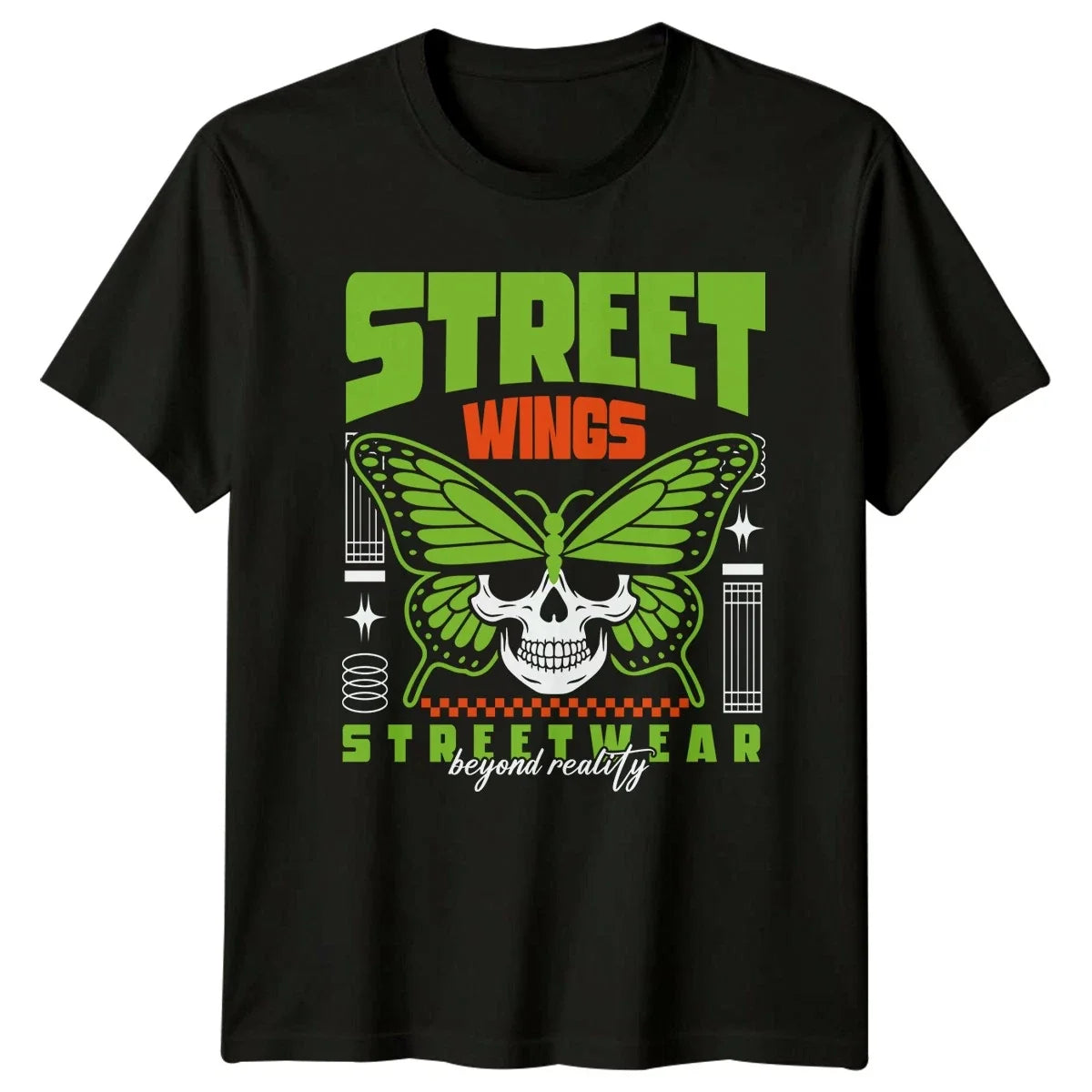 Street Wings Beyond Reality T-Shirt Y2K Aesthetic Streetwear 2026 Birthday Gift