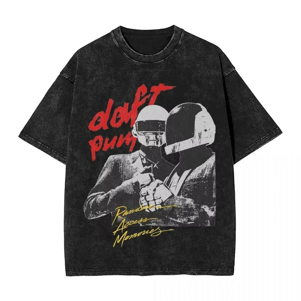 Daft Punk T-Shirts 100% Washed Cotton Tees Cool Style Unbranded Unisex Shirts