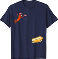 Hotdog Freedom Dive Funny Uncle Sam Hot Dog Jumping Into Bun Unisex T-Shirt