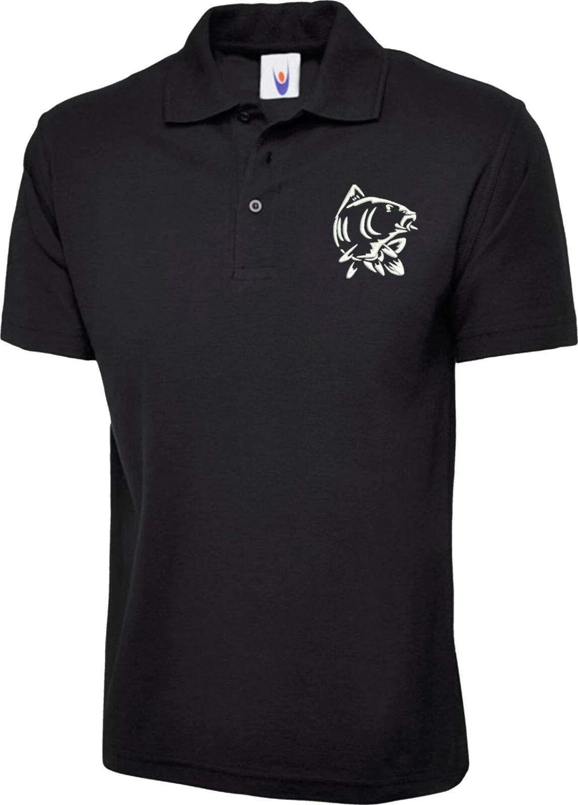 EMBROIDERED CARP HUNTER MENS POLO SHIRT FISHING FISHERMAN GIFT FOR HIM ANGLER