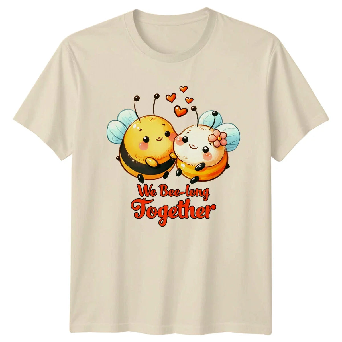 We Bee-Long Together T-Shirt Cute Couple Bees Animal Pun Tee