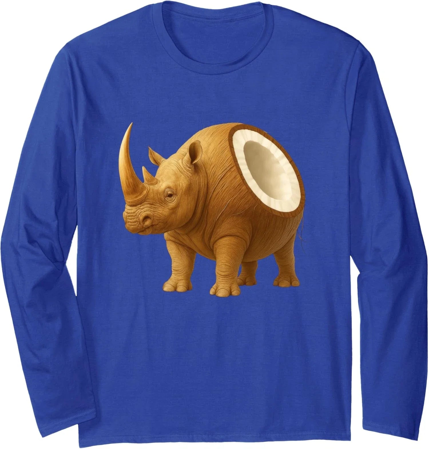 Italian Brainrot Funny Coconuto Rhino Long Sleeve T-Shirt