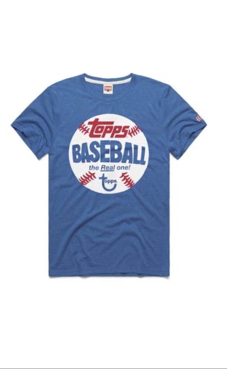 Topps Authentic Retro Blue Baseball Brand New T-shirt  *Limited Pre-order