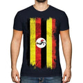 UGANDA GRUNGE FLAG MENS T-SHIRT TEE TOP UGANDAN SHIRT FOOTBALL JERSEY GIFT