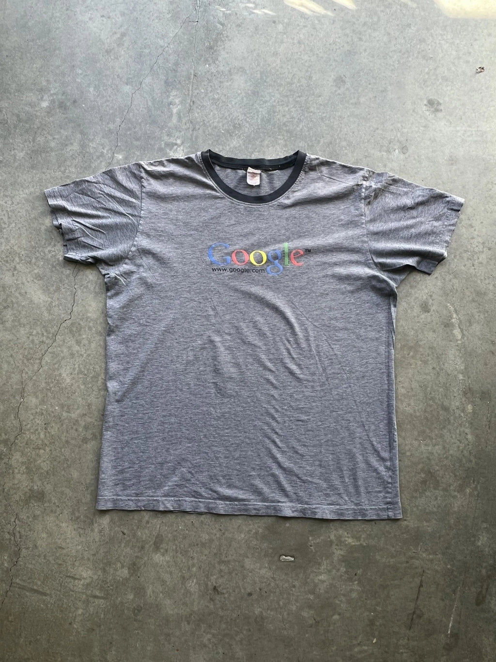 Vintage Google Tech Promo T-Shirt Men’s Large I’m Feeling Lucky Cyber Y2K 2000s