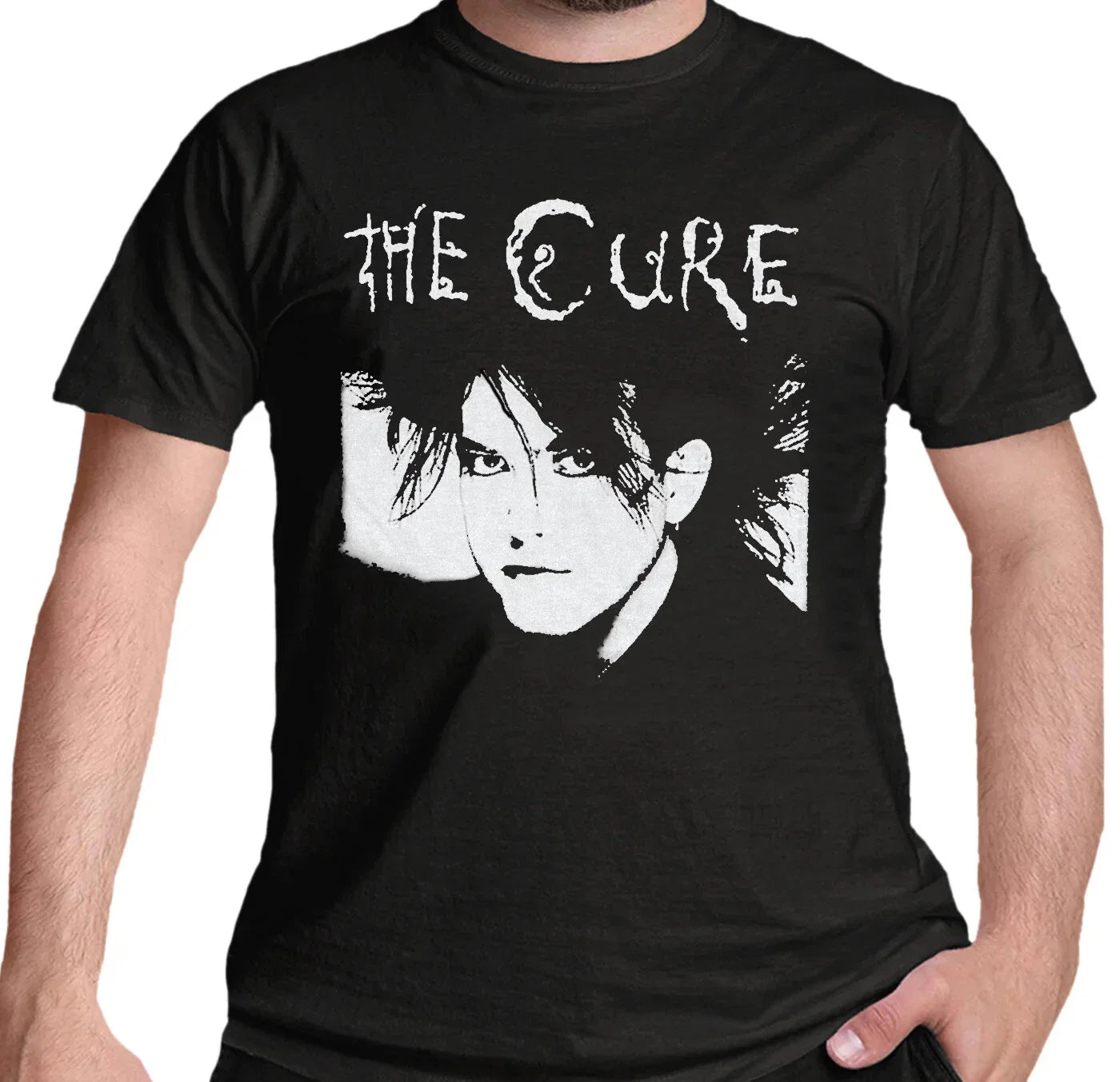 Official The Cure T Shirt Robert Black Classic Goth Rock Logo New S M L XL XXL