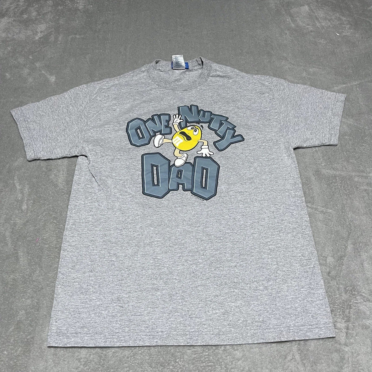 Y2k M&ms Shirt Mens Large Gray One Nutty DadShort Sleeve Dad Joke 2006