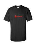 Finnair Red Retro Logo Finland Finnish Airline Black Cotton T-Shirt