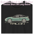 DigiRods Eagle Talon Classic Model Year Cartoon Car Black T Shirt