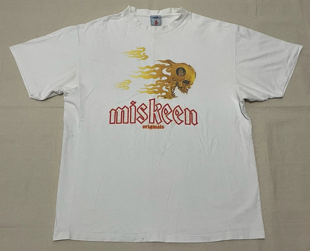 Miskeen Originals Mens Skull Hip Hop Street Wear White Tshirt Sz 3XL Fits 2XL