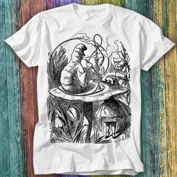 Alice In Wonderland The Caterpillar Psychedelic LSD Acid T Shirt Top Tee 321