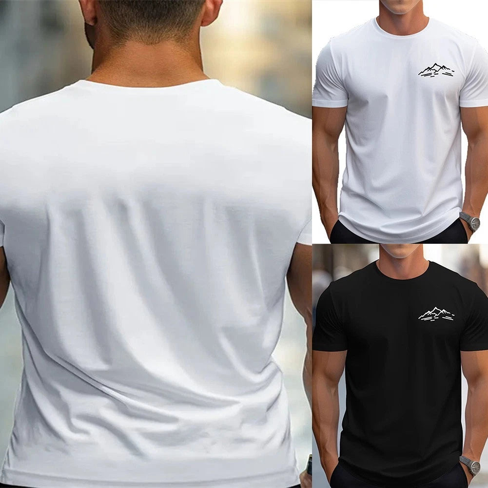 Brand New Item Large-sized Tee Breathable Top Fashionable Style Polyester Fabric