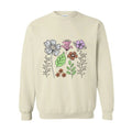 Boho Flower Sweatshirt Flowers Lovers Sweater Women Floral Minimalist Sweater Fl
