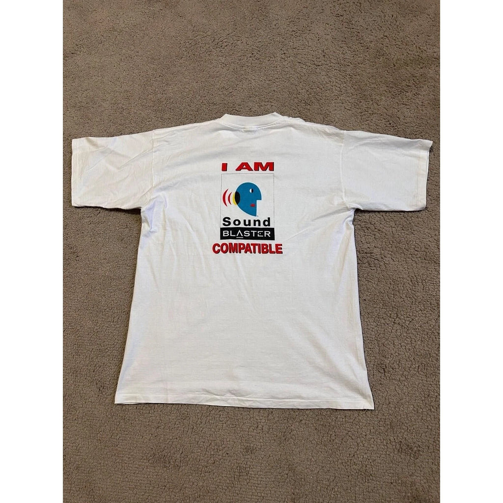 Vintg 90s Creative Labs I Am Sound Blaster Compatible TShirt