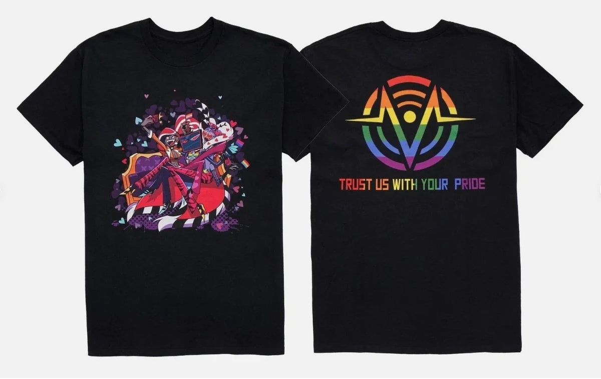 Hot!! Hazbin Hotel The Vees Pride Double-Sided T-Shirt Size S-5XL