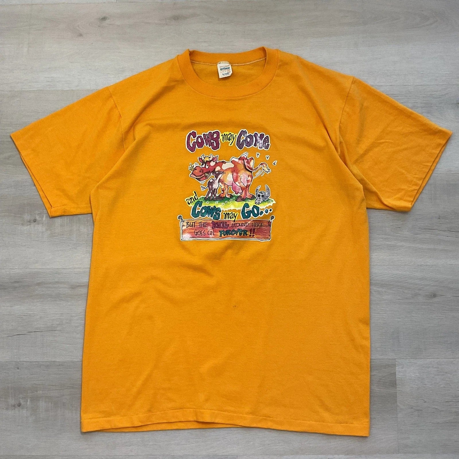 Vintage 80s Tee Shirt Gulf Coast Sportswear XXL Dad joke Shirt