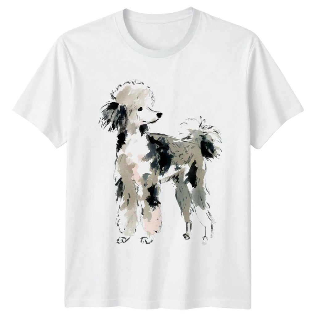 Watercolor Parti Poodle T-Shirt Breed Art Dogs Birthday Gift For Him And Her