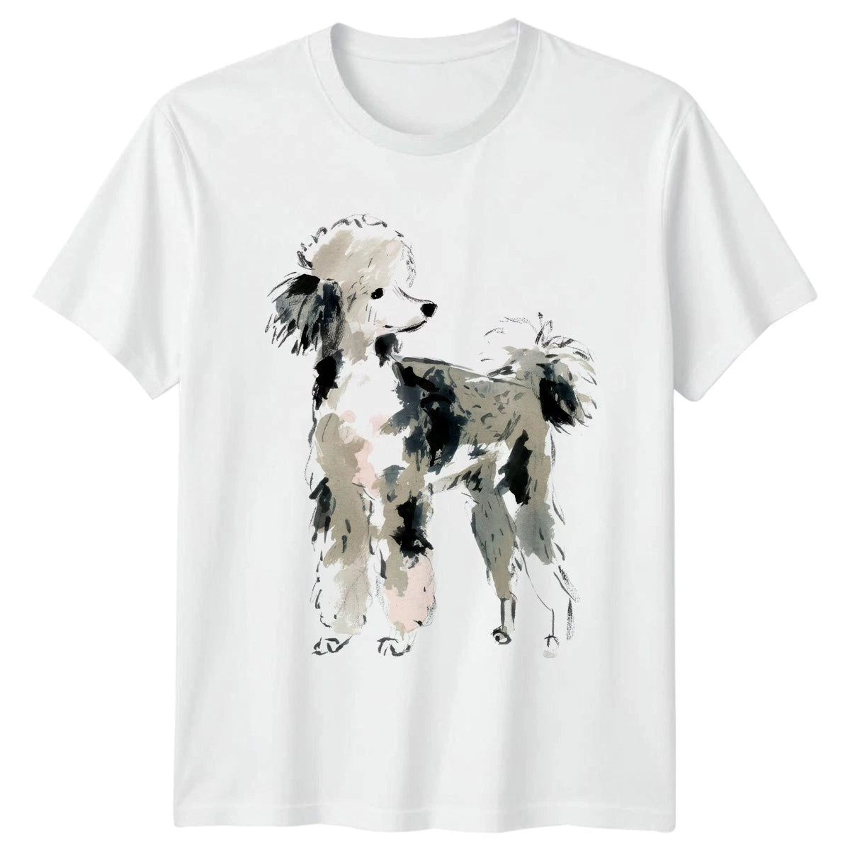 Watercolor Parti Poodle T-Shirt Breed Art Dogs Birthday Gift For Him And Her
