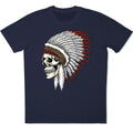 Native American Indian T-Shirt Skull Chief Feather Headdress Tribal Warrior Tee