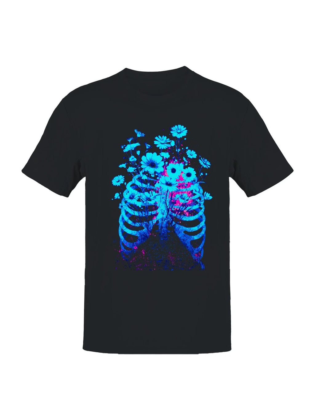 Floral Skeleton Bloom Art Men's T-shirt