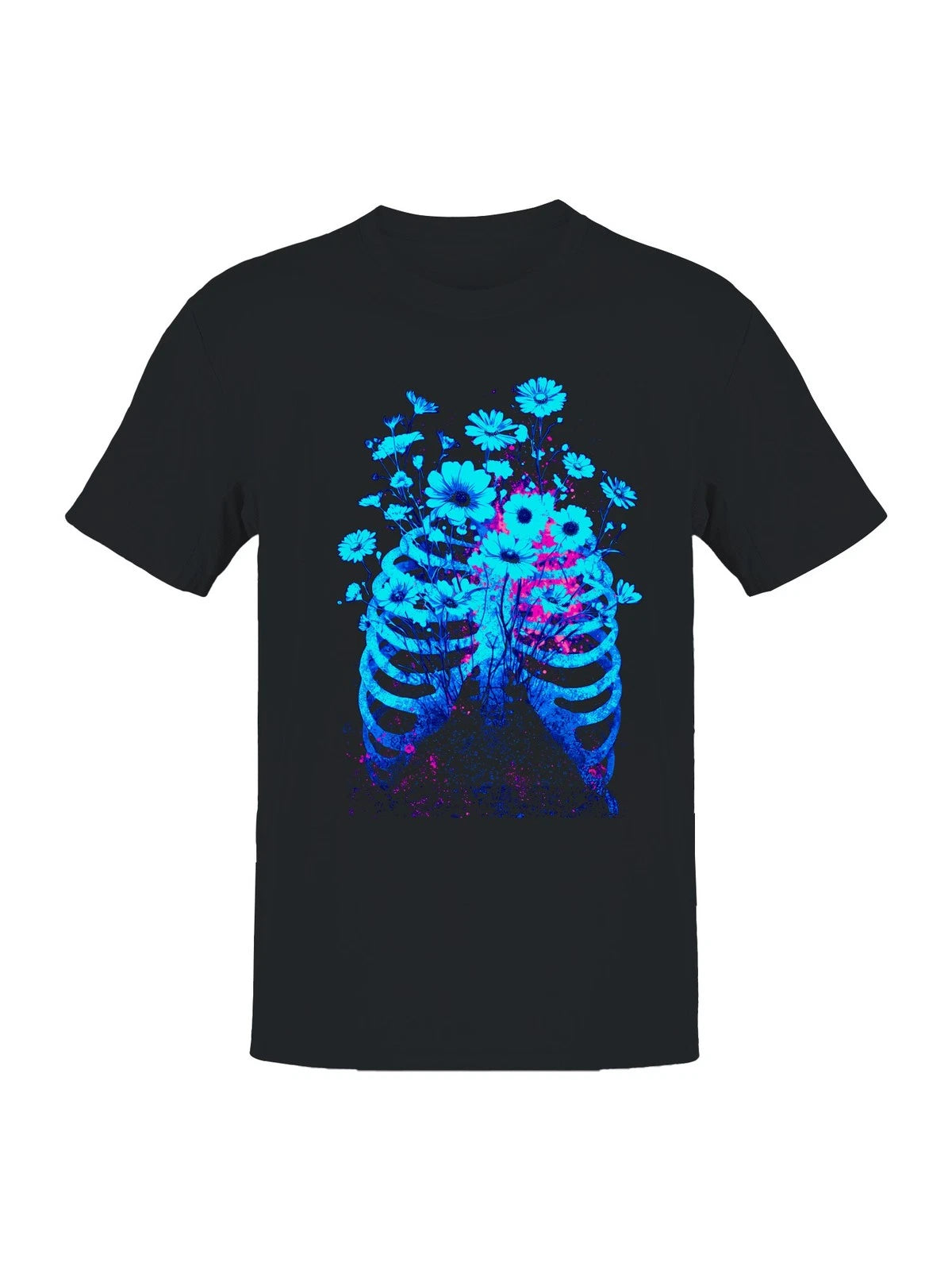 Floral Skeleton Bloom Art Men's T-shirt