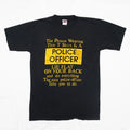 Vintage Y2k Police Officer Parody Crude Lay on Your Back Black T Shirt Mens M