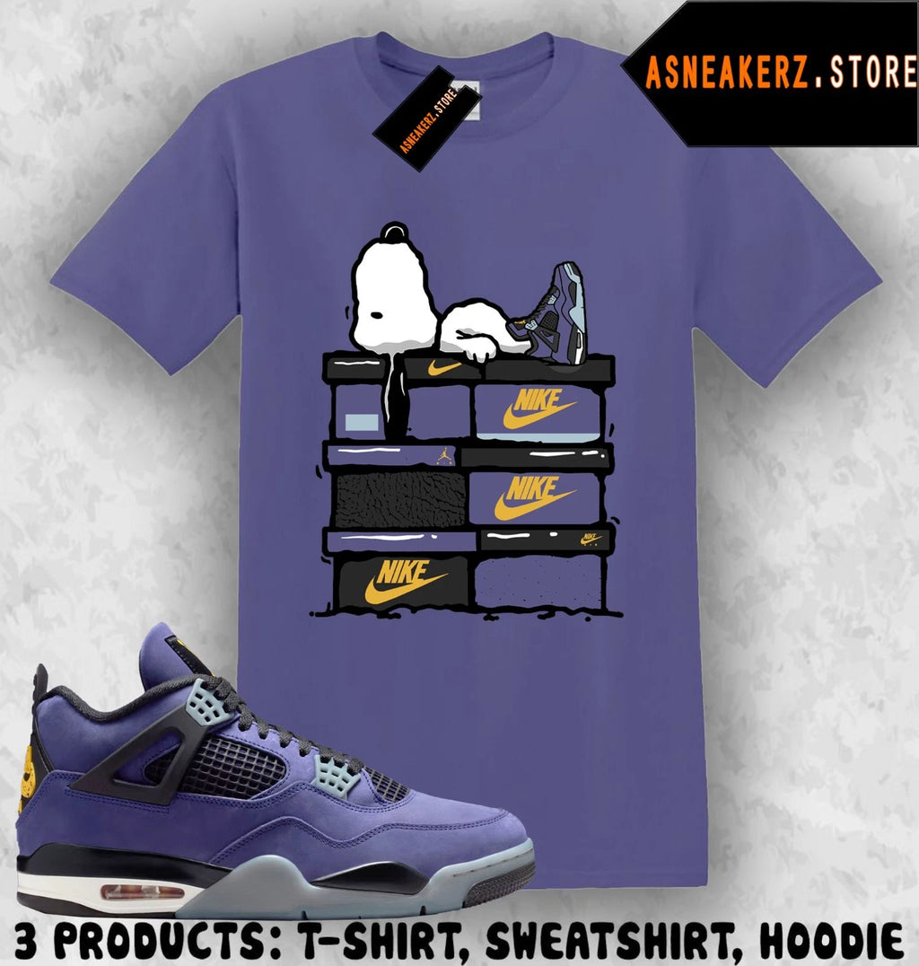Shirt Match AJ 4 Lakers Lakeshow 2026 Sneaker Matching Sneakerhead S Dog T-Shirt
